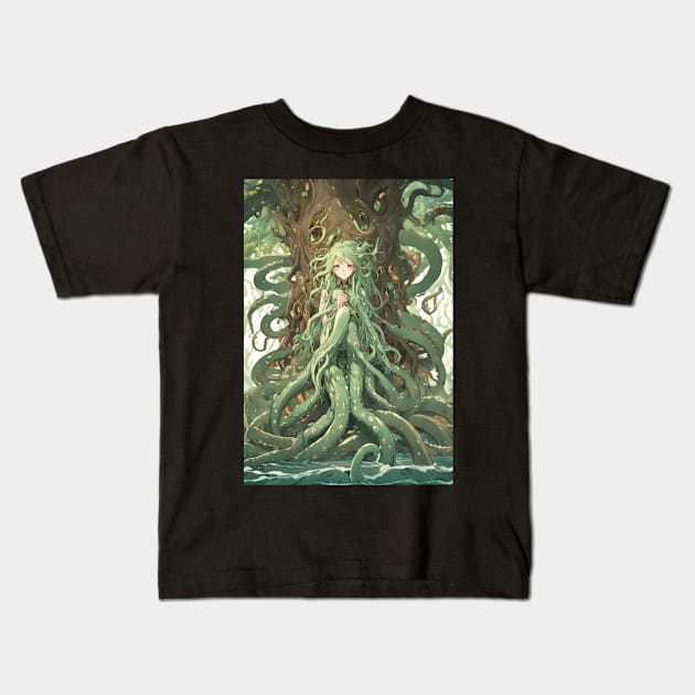 Wrapped by a tree Kids T-Shirt by Elijah101